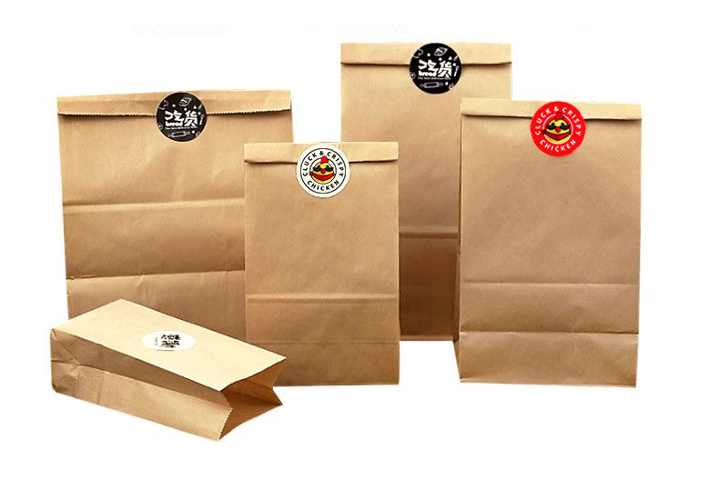 3万个 牛皮纸方底外卖食品袋 70克进口黄牛皮 (30*24*15cm)
