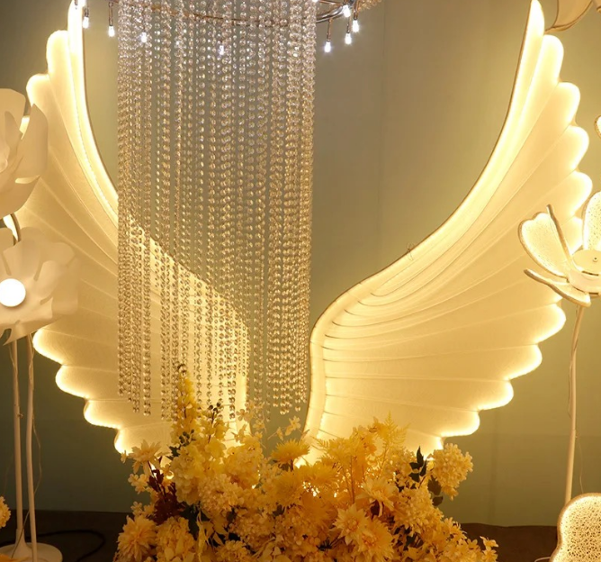天使翅膀灯饰 美版插头 130cm 1对 幻彩
