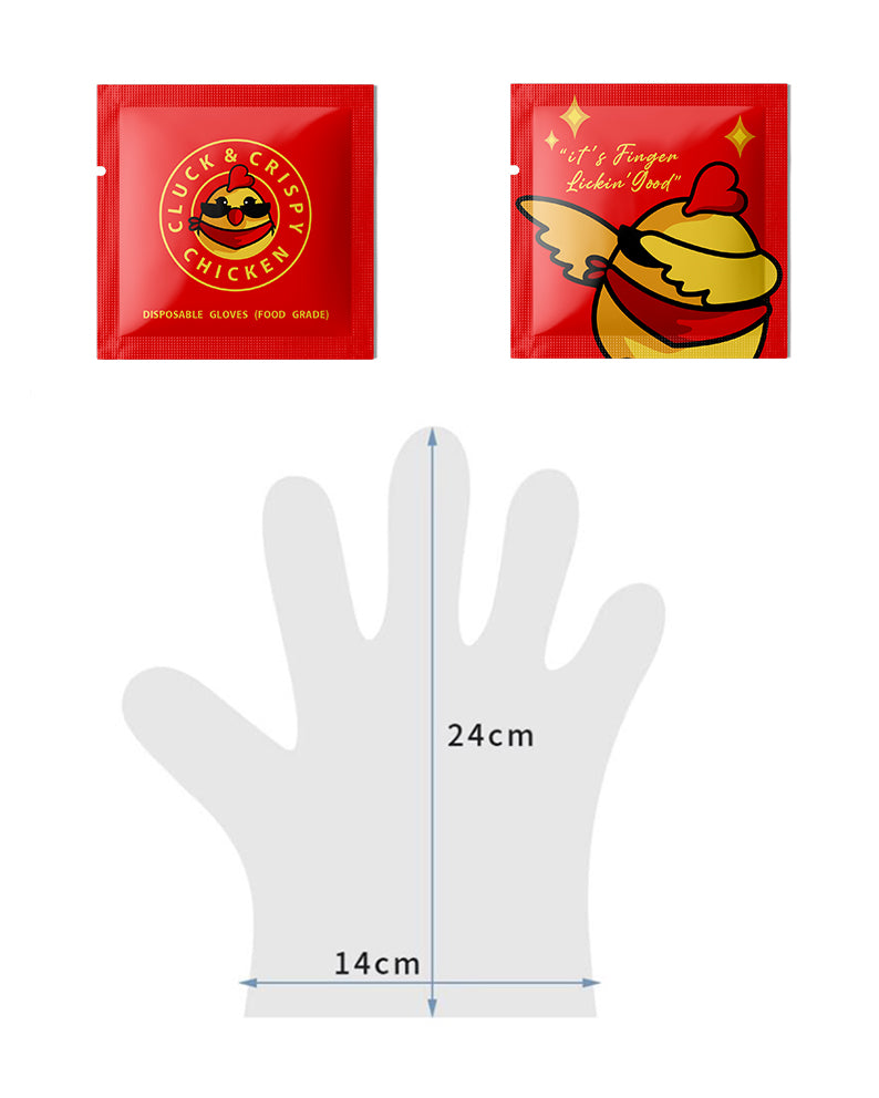 3万个出口大码手型包装手套 食品级 一次性手套 0.85克出口大码手型(48*32.5)