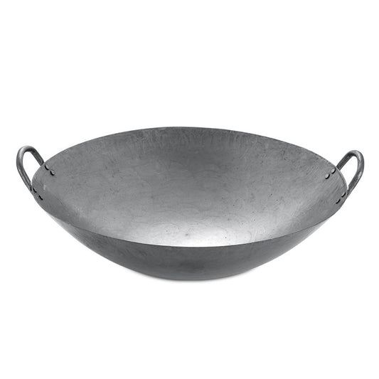 Big iron pan - double handle thickened wrought iron frying pan (diameter 66cm)