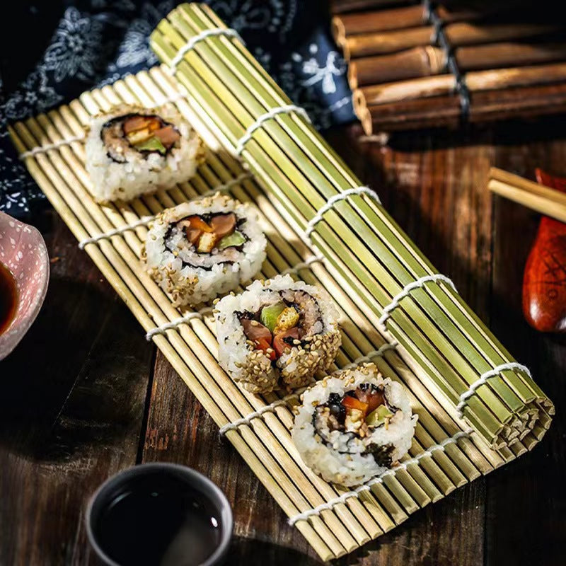 寿司竹排 - 日式手工编制做寿司紫菜包饭工具(27cm x 27cm)