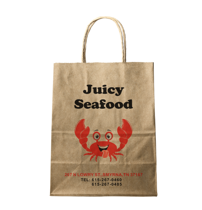 2万个 手提牛皮纸外卖食品袋 120g黄牛皮纸 (26*16.5*36cm)