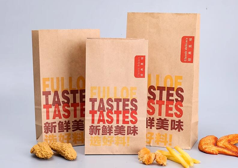 3万个 牛皮纸方底外卖食品袋 70克进口黄牛皮 (30*24*15cm)