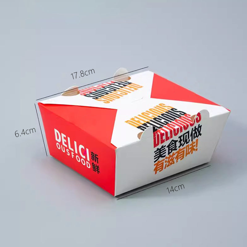 3万个 中号立体炸鸡盒 350克内淋膜 17.8*14*6.4cm