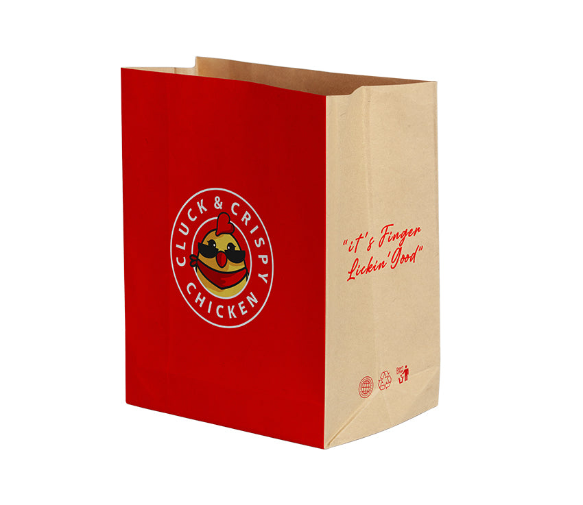 2万个 牛皮纸方底外卖食品袋(80克黄牛皮) 27*34*15cm