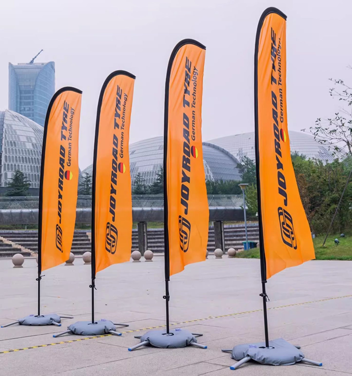 Single-sided knife flag advertising flag customization 60*240+340cm flagpole height (3.4m knife-shaped flagpole + cross base + single-sided flag + water bag)