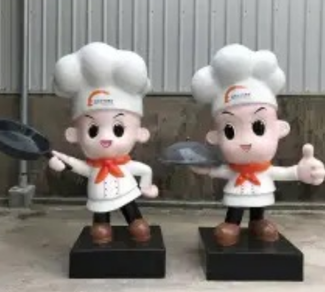 Cartoon chef floor-standing ornaments total height 160cm base 20cm