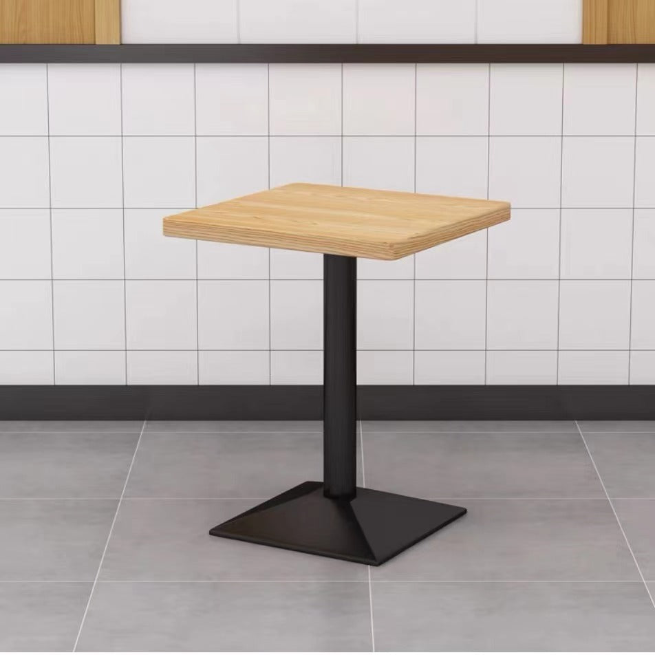 Customized theme restaurant multi-layer solid wood plywood tabletop double dining table 60*60*75cm
