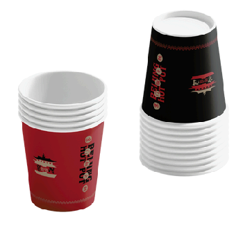 1万个 9oz饮水纸杯 白卡淋膜纸 (7.5*5.3*8.7cm)