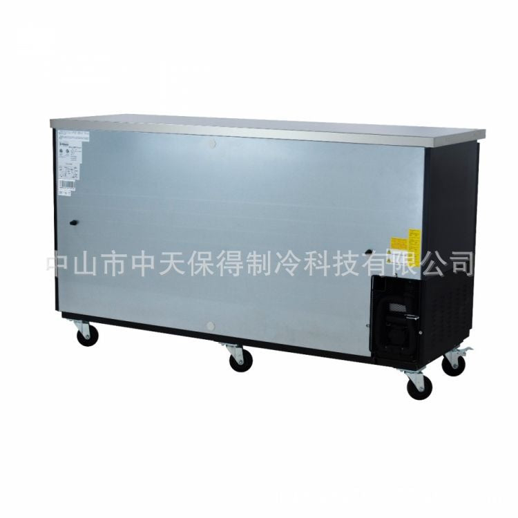 美款黑色风冷吧台啤酒柜 - 饮料冷藏展示柜,110V (180cm*80cm*80cm)