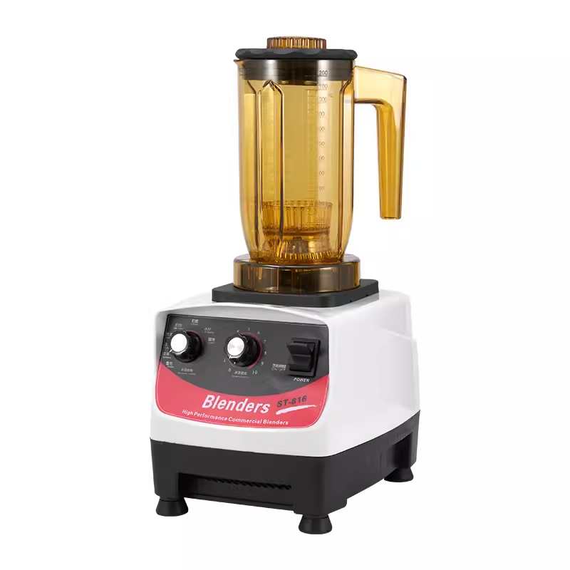 商用奶茶店多功能萃茶机和碎冰搅拌机 - 美版110V定制款,尺寸200x220x415mm,包含4个杯子(萃茶杯、沙冰杯、奶盖杯、雪克杯)