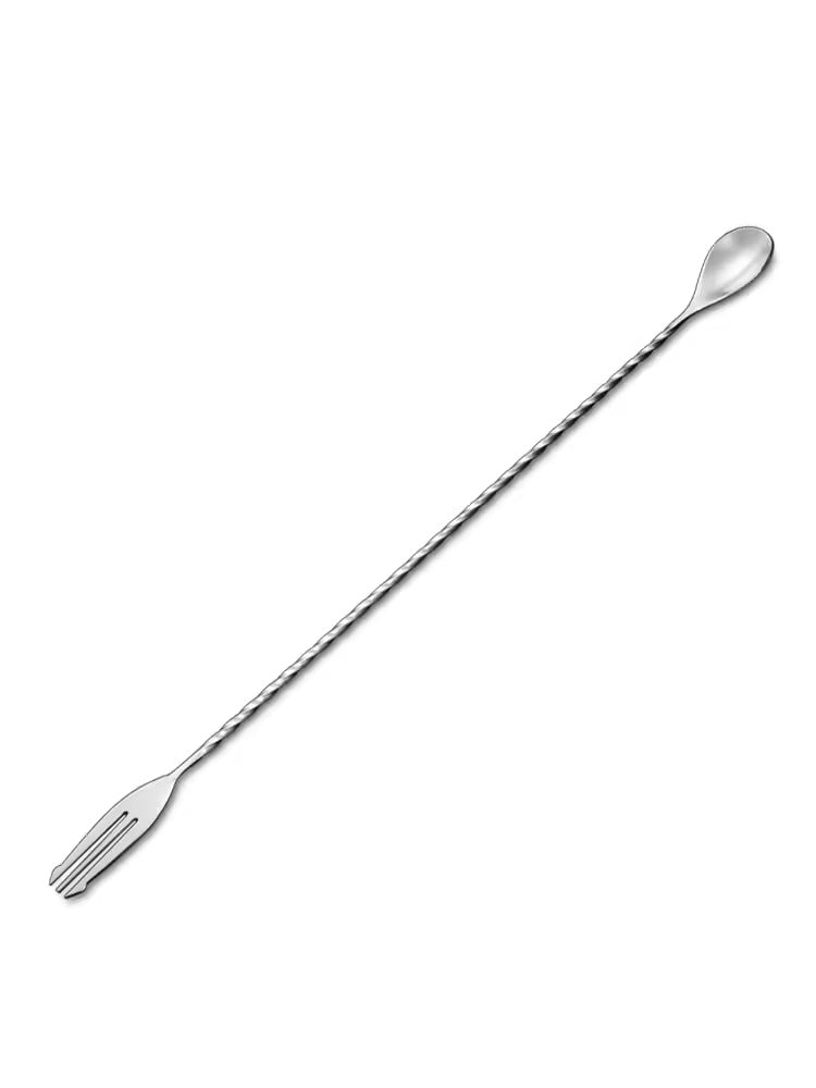 Stainless steel long bar spoon - 32cm long handle stirring rod, suitable for cocktails, coffee and milk tea stirring