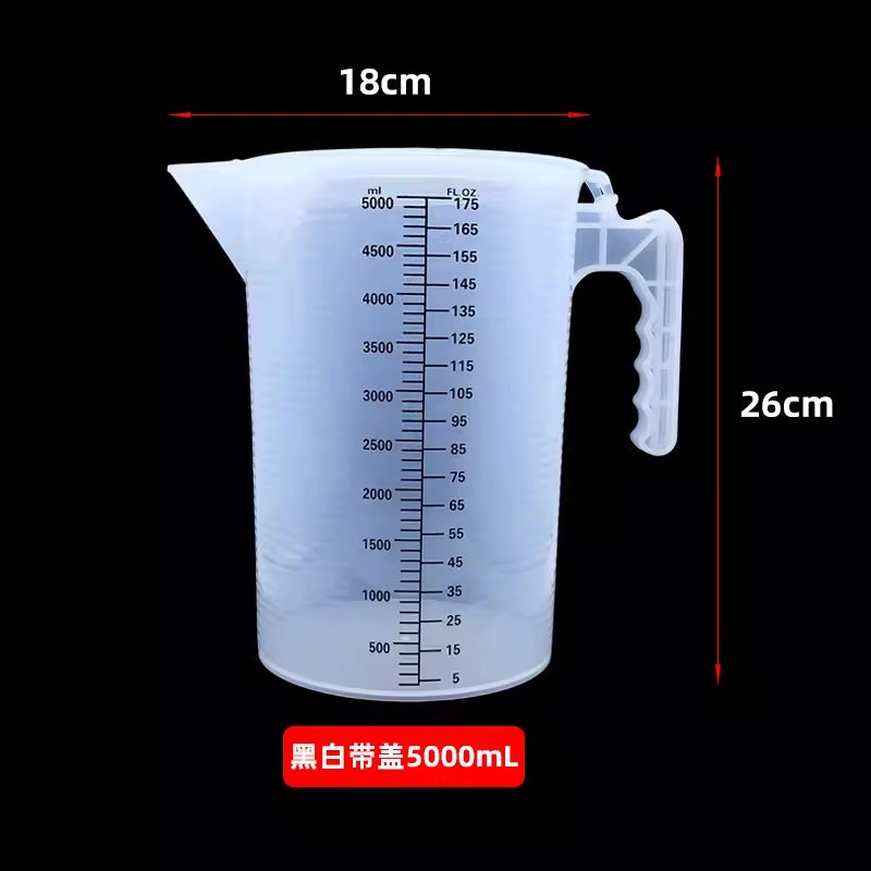 Measuring cup with scale - for milk tea shop, 100ml - 5000ml, food grade PPC material