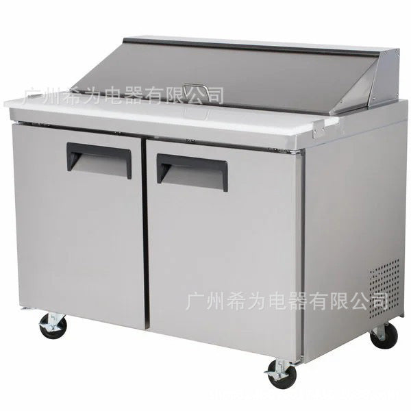 01三门沙拉柜披萨工作台 - 商用蔬菜水果保鲜冷藏展示柜,110V 180*76*85