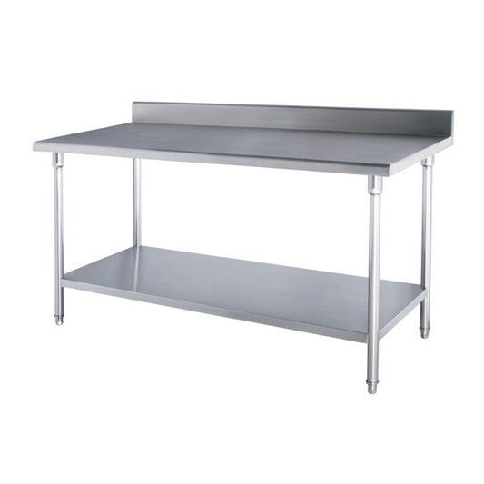 Workbench - with vertical board, 1800x650x800mm (304 stainless steel, 1.0 thickness)