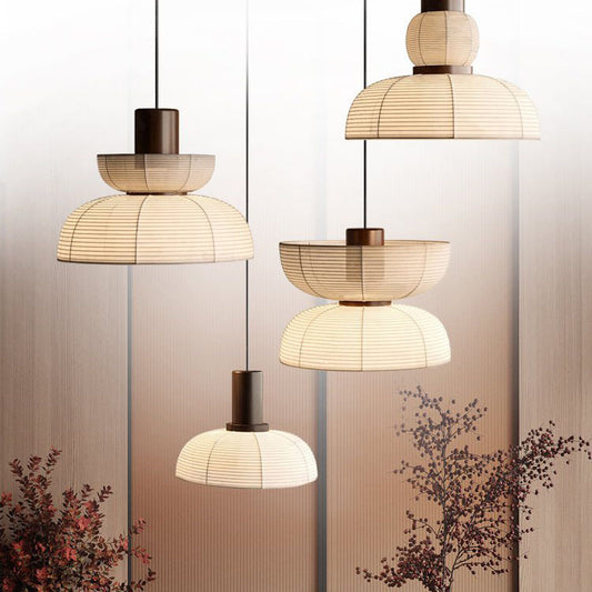 Japanese style wabi-sabi creative fabric combination chandelier