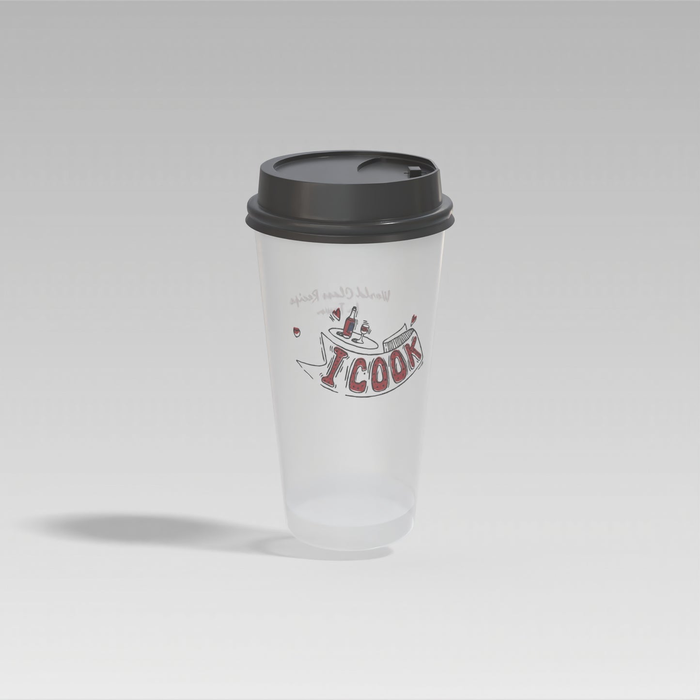 2万个一次性PP吸塑杯 印logo(90口径)700ml 9*5.4*18cm