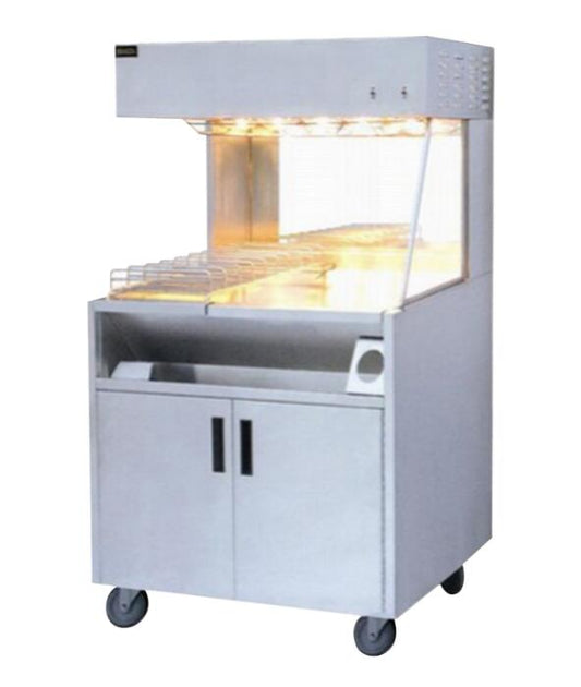 薯条工作站  配进口红外线保温灯、搁薯条架  电器参数:220V,1.1kW(60*70*156cm)