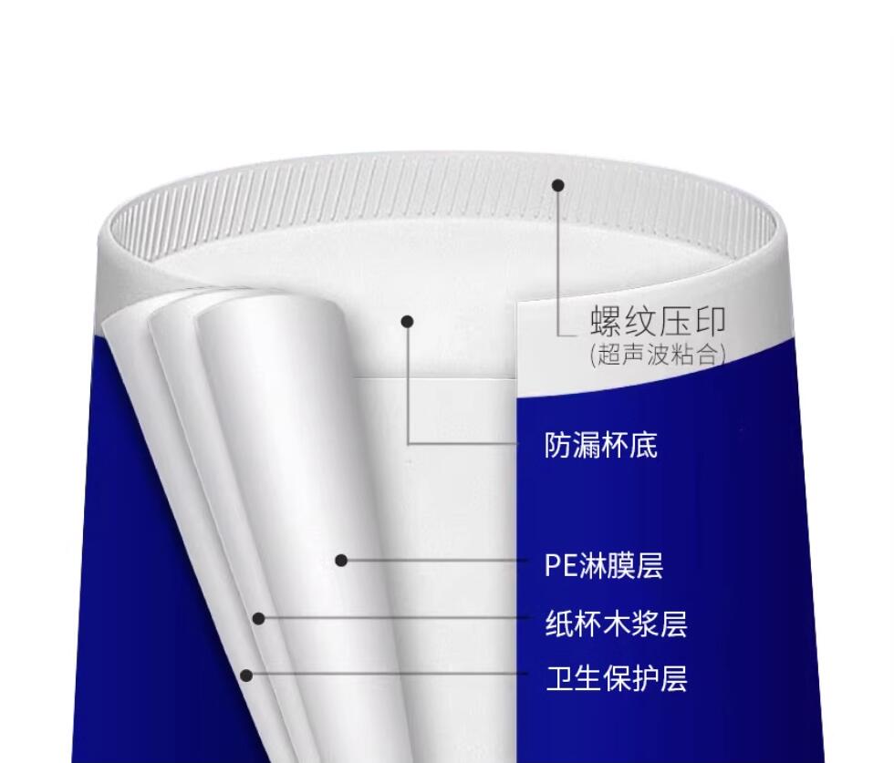 2万个 一次性纸杯 真硬度 不软塌 0侧漏 白卡淋膜纸 (7.5*5.3*8.7cm)