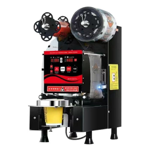 全自动奶茶杯封口机 电气参数:0.35KW/110V 可封口径:90/95mm (25*40*64cm)