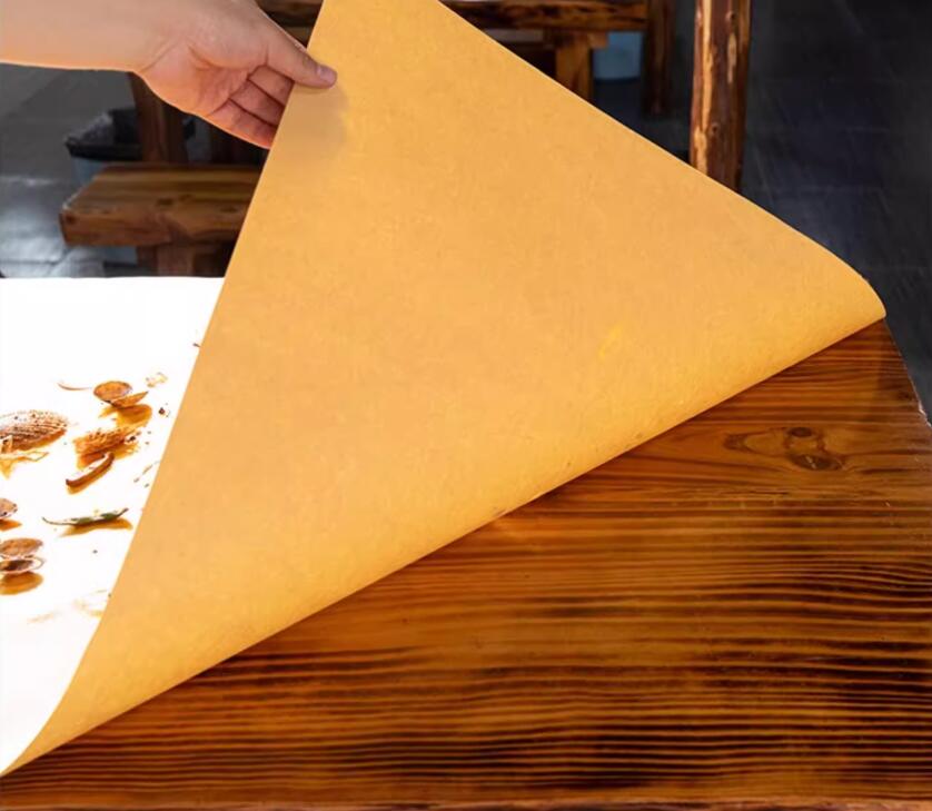 100卷 牛皮铺桌面纸 (牛皮纸防油防水淋膜覆膜)76*300cm