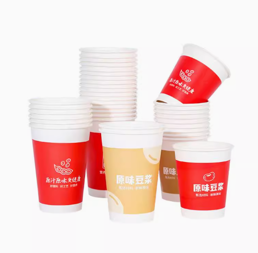 3万个 16oz双层豆浆纸杯 内300+外250食品纸 (9*5.9*13cm)