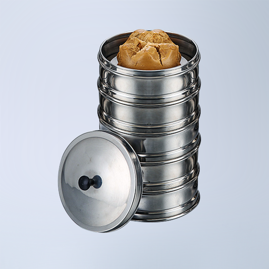 14cm thick stainless steel steamer, suitable for xiaolongbao and dim sum (5 baskets + 1 lid)