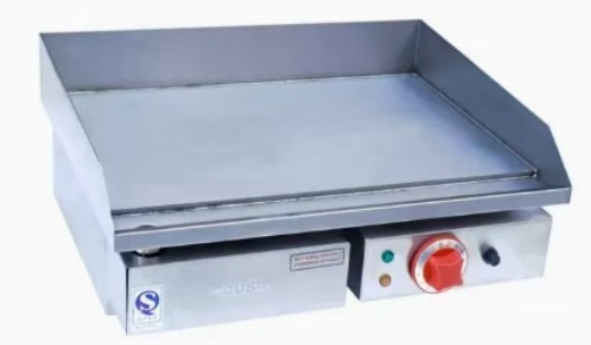 电扒炉带盖(塔斯汀款) 电器参数:110V/3KW 扒板厚度:1.2 尺寸:55*43*24.5cm