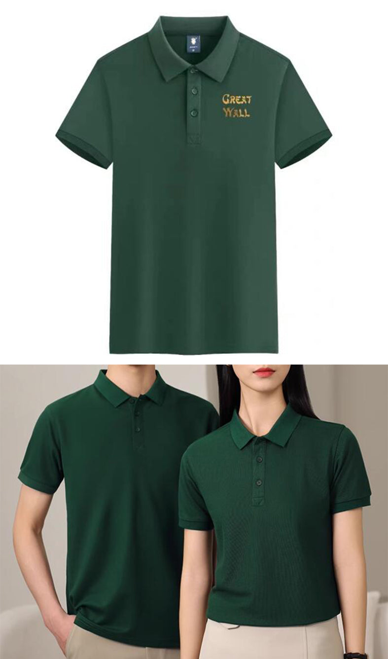 Workwear pure cotton polo shirt custom printed logo