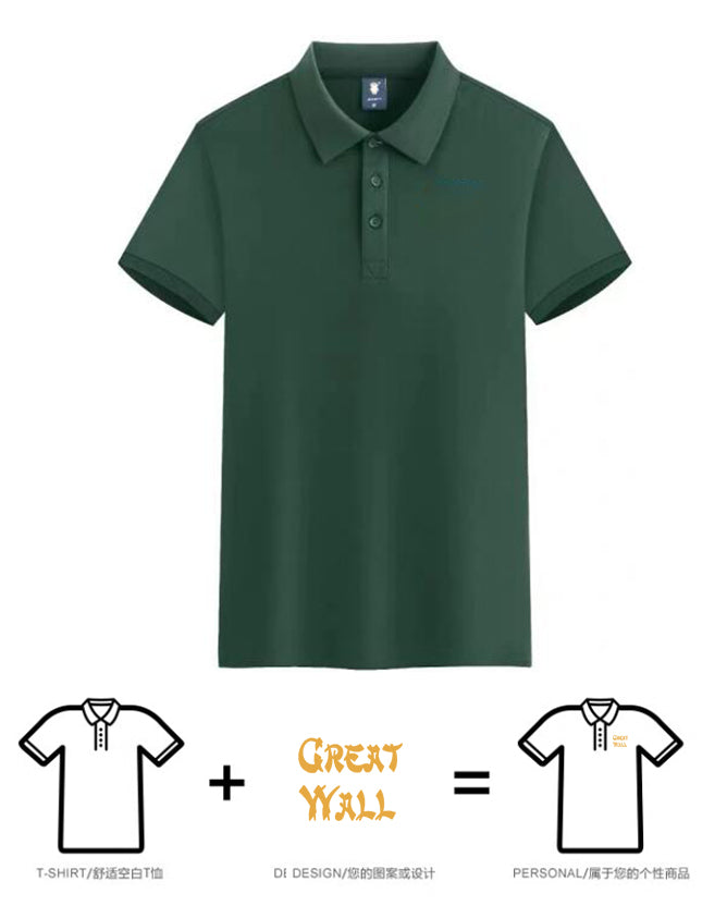 Workwear pure cotton polo shirt custom printed logo