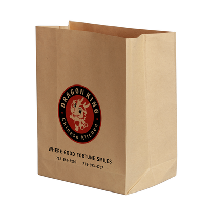 100,000 Kraft Paper Square Bottom Takeaway Food Bags (80g Yellow Cowhide) 27*34*15cm