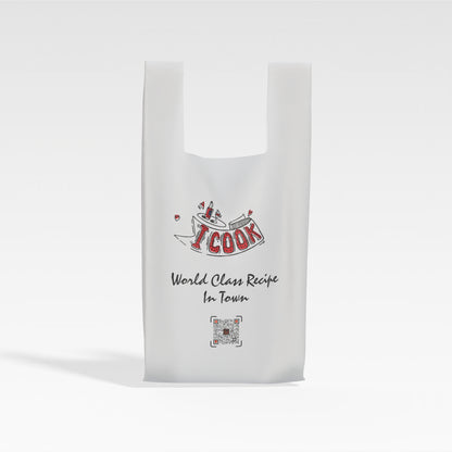 100,000 custom-made portable vest-style food plastic bags - size 30x16x50cm, thickness 2 silk