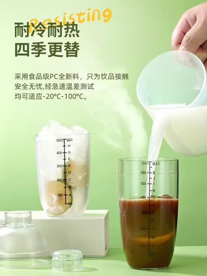 手打暴打柠檬茶雪克杯 - 奶茶店专用手摇壶，调酒套装，食品级PC材质