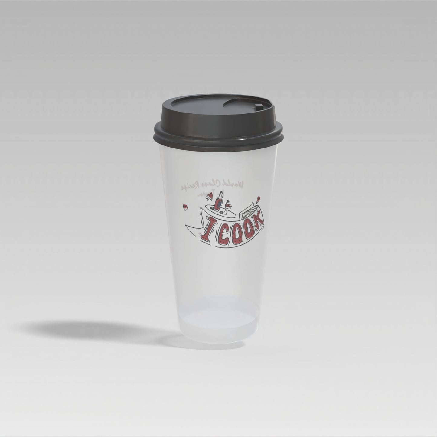 50,000 disposable PP blister cups with printed logo (90 caliber) 700ml 8.9*5.4*18cm