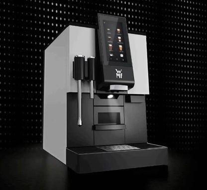WMF1100S 全自动研磨一体机 小体积大功能 从豆到杯  功率/电压：2300W/220V  进水方式：水箱4.5L/自动(可选)  尺寸：32.5*56.1*55.6cm