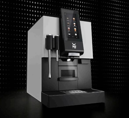 WMF1100S 全自动研磨一体机 小体积大功能 从豆到杯  功率/电压：2300W/220V  进水方式：水箱4.5L/自动(可选)  尺寸：32.5*56.1*55.6cm